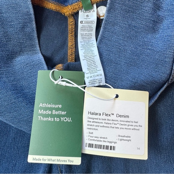 NWT HALARA High Waisted Crossover Flared Small Flex Denim Jeans - Picture 9 of 9